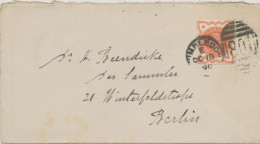 GB 1890 QV Jubilee ½d On VF Cover "WIMBLEDON / 801" UNDERPAID FOREIGN UPU-CVR RR!! - Lettres & Documents
