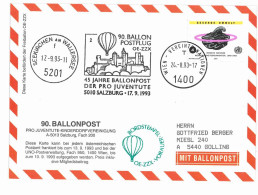 Regulärer Ballonpostflug Nr. 90d Der Pro Juventute [RBP90b] - Par Ballon