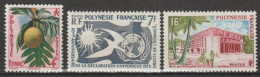 POLYNESIE - 1958/1960 - YVERT N°12/14 ** MNH - COTE = 25 EUR. - - Ongebruikt