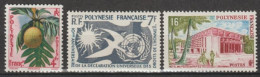 POLYNESIE - 1958/1960 - YVERT N°12/14 ** MNH - COTE = 25 EUR. - - Nuevos