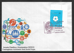 Argentine Cachet Commémoratif Expo Philatelique Cordoba 2019 Event Postmark Stamp Expo Argentina - Storia Postale