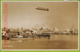 Af2726 - URUGUAY - VINTAGE POSTCARD - MONTEVIDEO - Real Photo - Graf Zeppelin - Uruguay