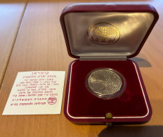 Israel 1982 1 Sheqel Qumran Silver 850, Proof, 30mm, 14,4g. Commemorative Coin In Originalverpackung - Israele