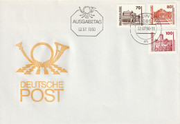 Ersttagsbrief "Bauwerke + Denkmäler" Mit MiNr. 3348+3349+3350 Mit Ersttagsstempel 1085 BERLIN ZPF M 02.07.90-11 - 1981-1990