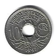 *france 10 Centiemes 1917    Km 866a  Xf - 10 Centimes