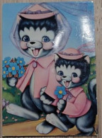 [-50%] Animaux Habillés - Deux Chats Qui Se Promènent - Carte Pouet - Carte Postale Ancienne - Gekleidete Tiere