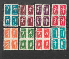 CHINA COLLECTION. EXERCISES BLOCKS OF 4 USED. - Usati