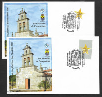 Espagne 2 Lettres Cachet Commémoratif San Martiño De Presqueiras Ourense 2017 Spain 2 Covers Event Pmk España - Altri & Non Classificati