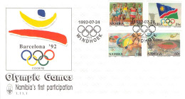 NAMIBIA - FDC 1992 OLYMPICS BARCELONA / 4308 - Namibie (1990- ...)