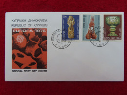 Zypern 435 - 437 Ersttagbrief 3. 5.1976, Europa, Kunsthandwerk (Nr. 262) - Storia Postale