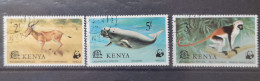 Kenia 1977 WWF Wildtiere Mi 87/91° Gest. Nur 3v Säuger Im Angebot - Kenya (1963-...)