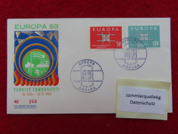 Türkei 1888 - 1889 Ersttagbrief 16. 9. 1963, Europa (Nr. 266) - Brieven En Documenten