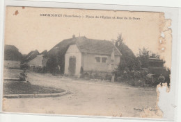 GERMIGNEY  70  HAUTE SAONE  CPA - PLACE DE L'EGLISE  RUE DE LA GARE . - Otros & Sin Clasificación