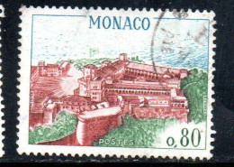 MONACO 1967 1969 PALACE DURRENS 80c USED USATO OBLITERE' - Used Stamps