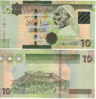 LIBYA  10 Dinars   P78A    Dated  17.02.2011  ( Omar El Mukhtar   Sabha Fortress )    UNC - Libya