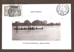 !!! CARTE POSTALE DU CONGO AVEC RARE OBLITÉRATION TEMPORAIRE NUMÉRO 4 - Storia Postale