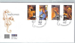 MALTA - FDC WWF 2002 - SEA HORSES / 4322 - Namibie (1990- ...)