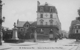 Delcampe - SAINT-SERVAN - Statue De Bouvet Et Rue Ville-Pépin - Saint Servan
