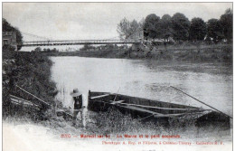 Delcampe - 51 - Mareuil-sur-Ay - La Marne Et Le Pont Suspendu - Mareuil-sur-Ay