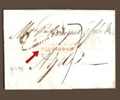 !!! LETTRE D'ESPAGNE PAR PERPIGNAN POUR AGDE, DE 1820 - Marques D'entrées