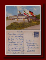 1974 BRD Bund Postkarte Von Leverkusen Aus Koln Flughafen Gel. Nach Schottland 3scans - Leverkusen