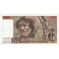 France, 100 Francs, Delacroix, 1993, G.216, SUP, Fayette:69bis.05, KM:154g - 100 F 1978-1995 ''Delacroix''