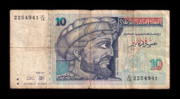 Túnez Tunisia 10 Dinars 1994 Pick 87 Bc/Mbc F/Vf - Tusesië