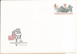 COB 90 Czechoslovakia VI.Convention Of The Czechoslovak Philatelist Union 1989 Alfons Mucha Motifs - Enveloppes