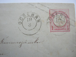 Mecklenburg-Schwerin , DOBERAN    , Klarer Stempel Auf Ganzsache - Mecklenburg-Schwerin