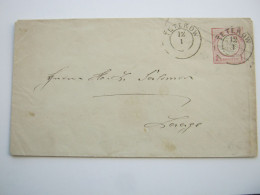 Mecklenburg-Schwerin , TETEROW    , Klarer Stempel Auf Ganzsache 1872 - Mecklenburg-Schwerin