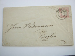 Mecklenburg-Schwerin , PENZLIN   , Klarer Stempel Auf Ganzsache Um 1872 - Mecklenburg-Schwerin