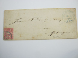 Mecklenburg-Schwerin , ROSTOCK      , Klarer Blauer Stempel Auf Brief 1869 - Mecklenbourg-Schwerin