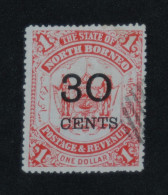 NORTH BORNEO 1895, Coat Of Arms, Overprint, Mi #67, Used - Borneo Septentrional (...-1963)