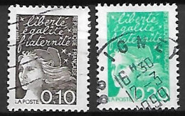 FRANCE     -    1997 .  Y&T N° 3086 / 3087 Oblitérés.   CACHET ROND - 1997-2004 Marianne (14. Juli)