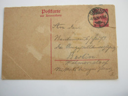 DANZIG , 10 Pfg. Ganzsache , Frageteil , Karte Aus DANZIG , Mängel (Riss Und Klebespuren) - Enteros Postales