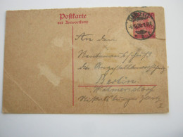 DANZIG , 10 Pfg. Ganzsache , Frageteil , Karte Aus DANZIG , Mängel (Riss Und Klebespuren) - Postal  Stationery
