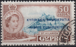1960 Zypern (...-1960) ° Mi:CY 189, Sn:CY 193, Yt:CY 181, Cyprus Independence (overprint In Blue) - Cyprus (...-1960)