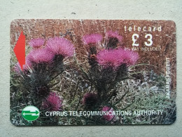 T-587 - CYPRUS Telecard, Télécarte, Phonecard,  - FLOWER, FLEUR - Cipro