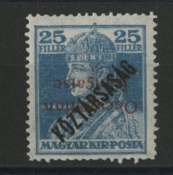 HONGRIE ARAD N° 33a Cote 50 € Neufs ** (MNH) VARIETE Surcharge Renversée TB - Ongebruikt