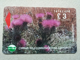 T-600 - CYPRUS Telecard, Télécarte, Phonecard,  - FLOWER, FLEUR - Chipre