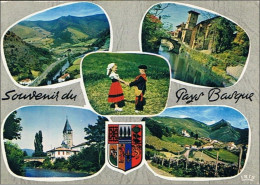 LOT DE 2 CPM..64..SOUVENIR DU PAYS BASQUE..ET CARTE GEOGRAPHIQUE - Arnéguy