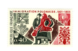 Immigration Polonaise YT 1740 + B : GB + GOMME MATE . Rare, Voir Scan . Cotes YT : 50.40 € , Maury N° 1740 + A : 45.30 € - Neufs
