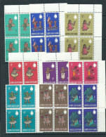 Gilbert And Ellice Stamps Sg89 Blocks Of 4 To 1/- Sg97  Post Office Fresh Mnh - Gilbert- En Ellice-eilanden (...-1979)