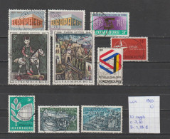 (TJ) Luxembourg 1969 - 10 Zegels (gest./obl./used) - Usati