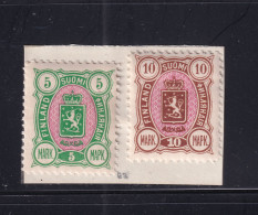 Finland 1889-2 5/10m High Value Signed Sc 44-5 MH 15855 - Unused Stamps