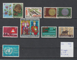 (TJ) Luxembourg 1970 - 10 Zegels (gest./obl./used) - Usados