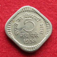 India 5 Naye Paise 1958 C KM# 16 *V1T  Inde Indien Indies - Inde