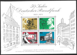 DEUTSCHE BUNDESPOST BERLIN - Mi 455 / 458 - 50 JAHRE DEUTSCHER RUNDFUNK - NEU - MNH MIT KLEINEN FEHLERN - LESEN - Blocks & Sheetlets