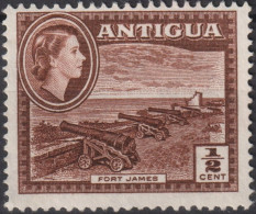 1956 Antigua & Barbuda Kronenkolonie * Mi:AG 101, Sn:AG 107, Yt:AG 103A, Fort James,  Queen Elizabeth II - 1858-1960 Kronenkolonie