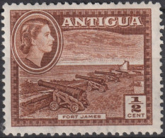 1956 Antigua & Barbuda Kronenkolonie ** Mi:AG 101, Sn:AG 107, Yt:AG 103A, Fort James,  Queen Elizabeth II - 1858-1960 Kolonie Van De Kroon